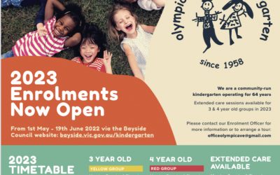 2023 Kindergarten Enrolments Are Now Open!